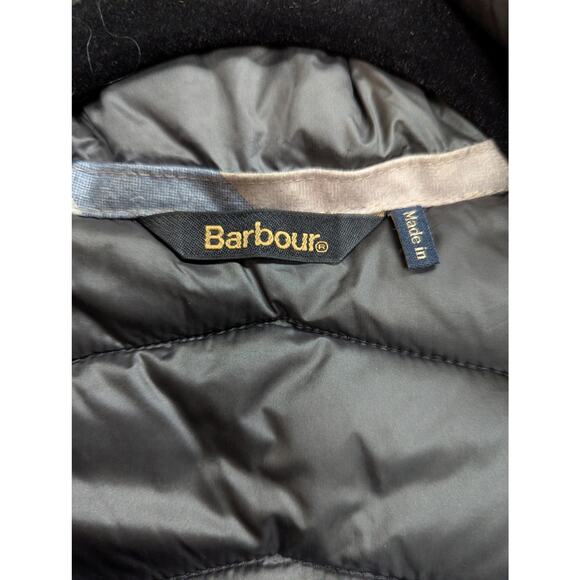 Barbour Berneray Black Quilted Down Puffer Jacket Faux Fur Hood Long Parka Coat - Picture 5 of 5